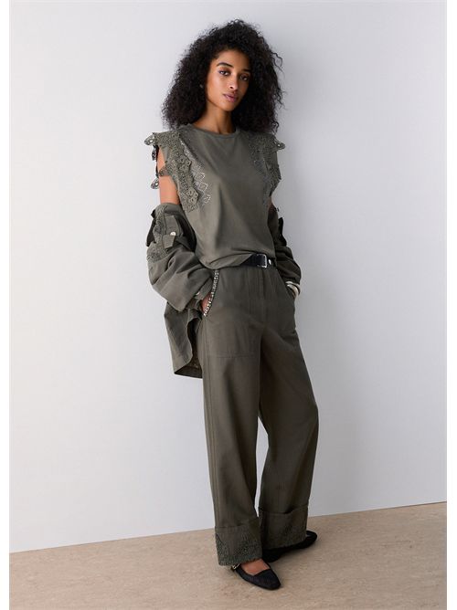 T-shirt woman green LIU JO | WA6311J3885/90822